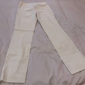 Nine West Beige Striped Trousers